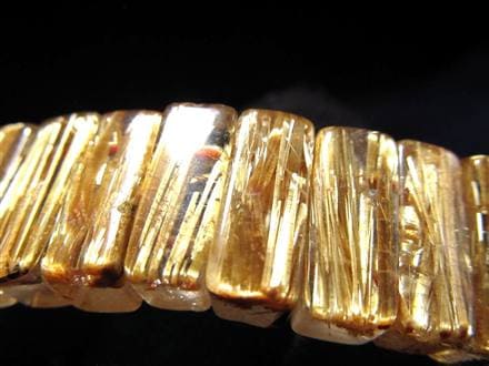 ルチルクォーツ バングル ブレスレット ゴールド タイチン