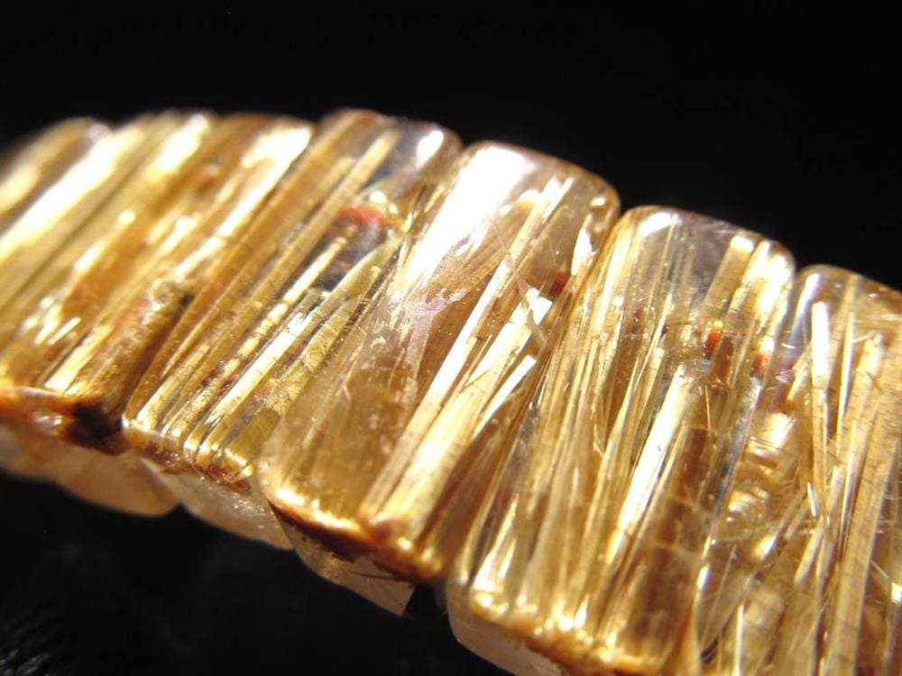 ルチルクォーツ バングル ブレスレット ゴールド タイチン