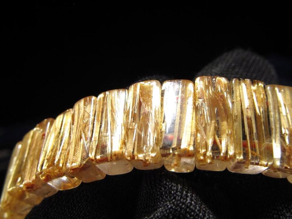 ルチルクォーツ バングル ブレスレット ゴールド タイチン