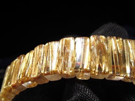 ルチルクォーツ バングル ブレスレット ゴールド タイチン