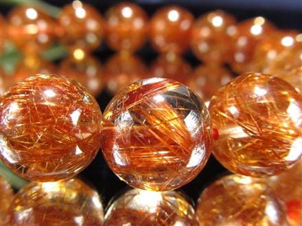 オレンジルチルクォーツ ブレスレット レッドルチルクォーツ ルチルレイデッドクォーツ 金運
