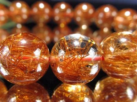 オレンジルチルクォーツ ブレスレット レッドルチルクォーツ ルチルレイデッドクォーツ 金運