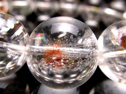 ライモナイトインクォーツ シンフォニックオーロラクォーツ 褐鉄鉱入り水晶 ブレスレット