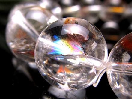 ライモナイトインクォーツ シンフォニックオーロラクォーツ 褐鉄鉱入り水晶 ブレスレット