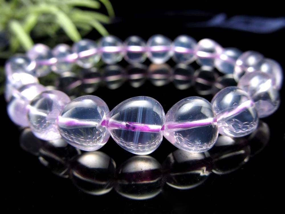 ムーンライトアメジスト スコロライト ハート ブレスレット ラベンダークォーツ