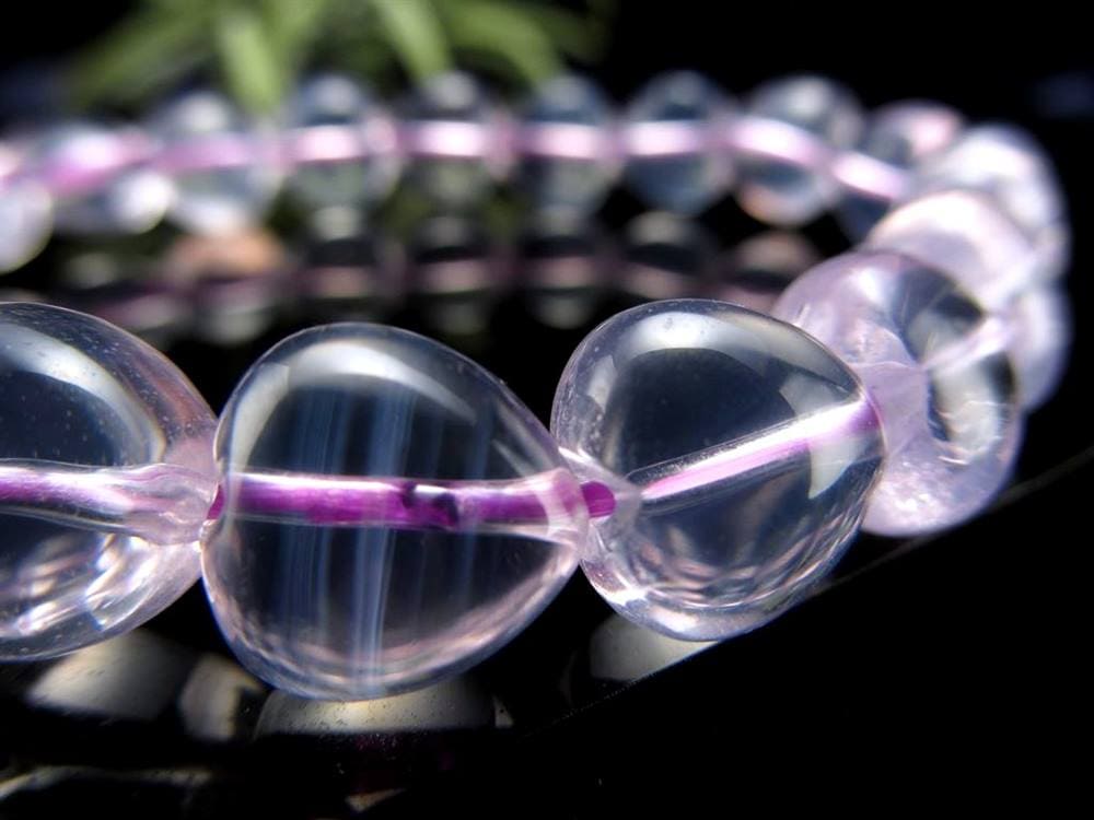 ムーンライトアメジスト スコロライト ハート ブレスレット ラベンダークォーツ