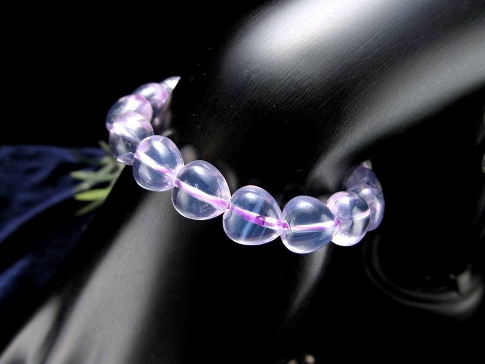 ムーンライトアメジスト スコロライト ハート ブレスレット ラベンダークォーツ