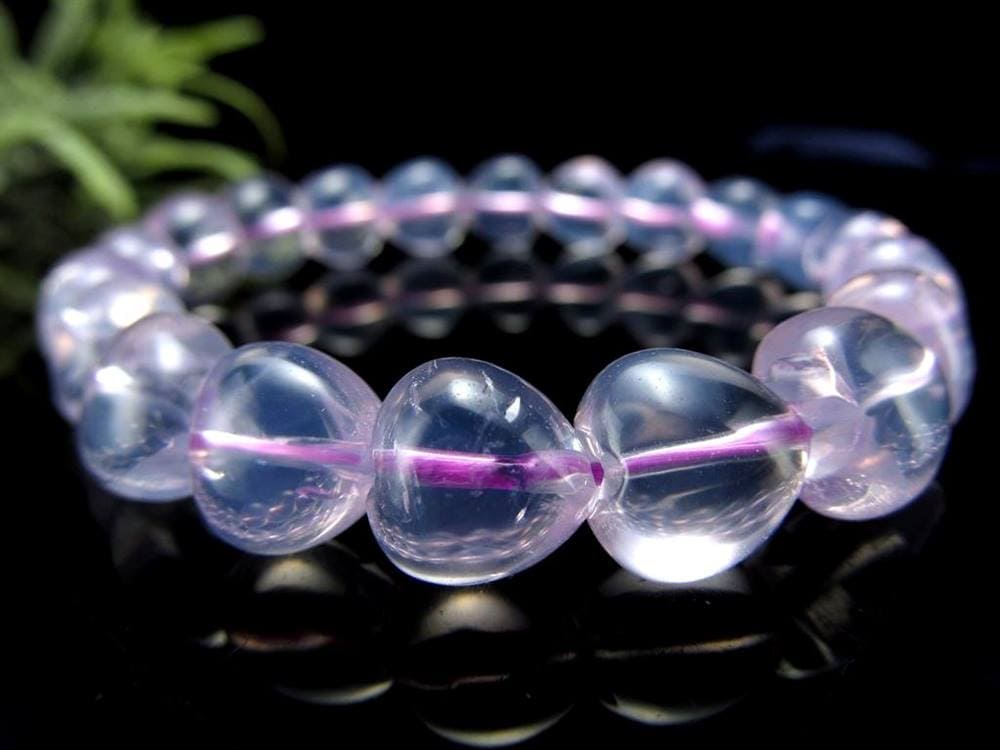 ムーンライトアメジスト スコロライト ハート ブレスレット ラベンダークォーツ