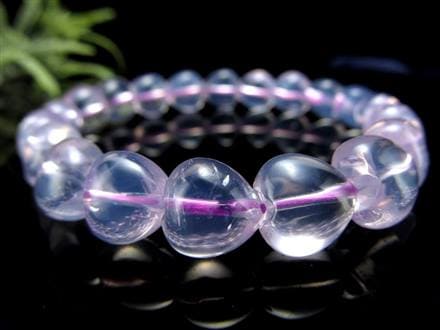 ムーンライトアメジスト スコロライト ハート ブレスレット ラベンダークォーツ