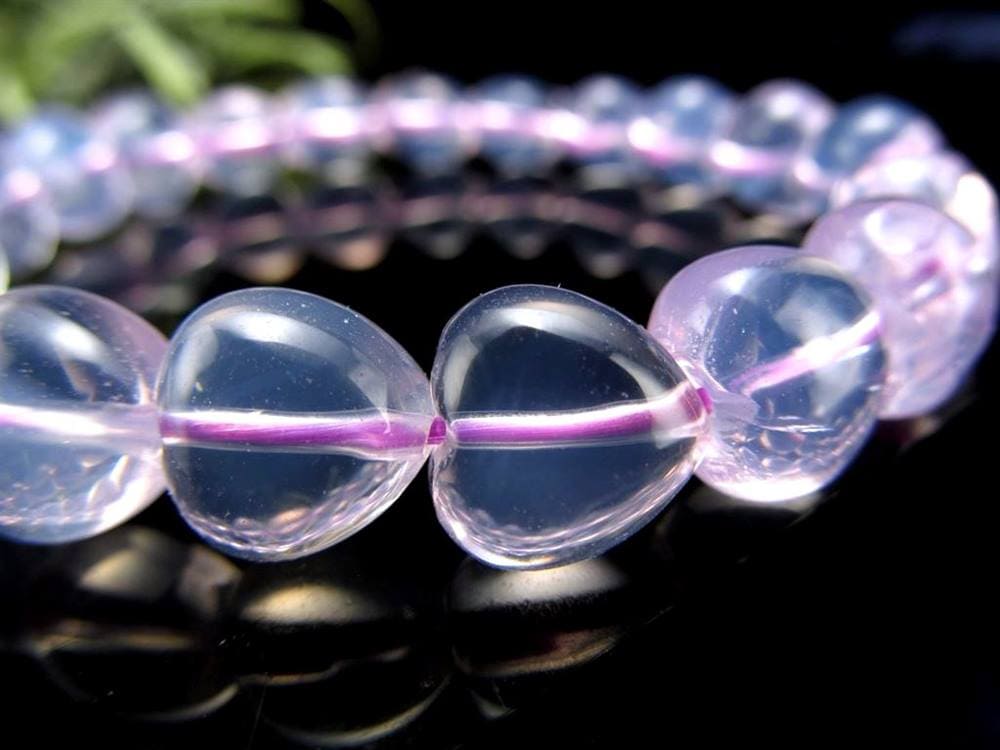 ムーンライトアメジスト スコロライト ハート ブレスレット ラベンダークォーツ