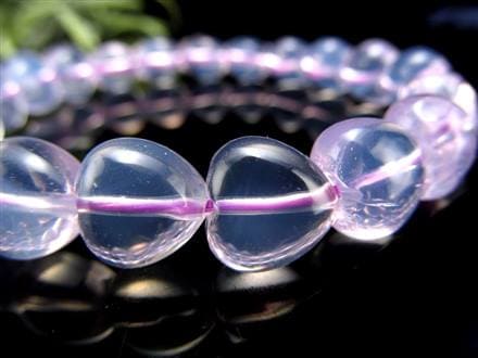 ムーンライトアメジスト スコロライト ハート ブレスレット ラベンダークォーツ