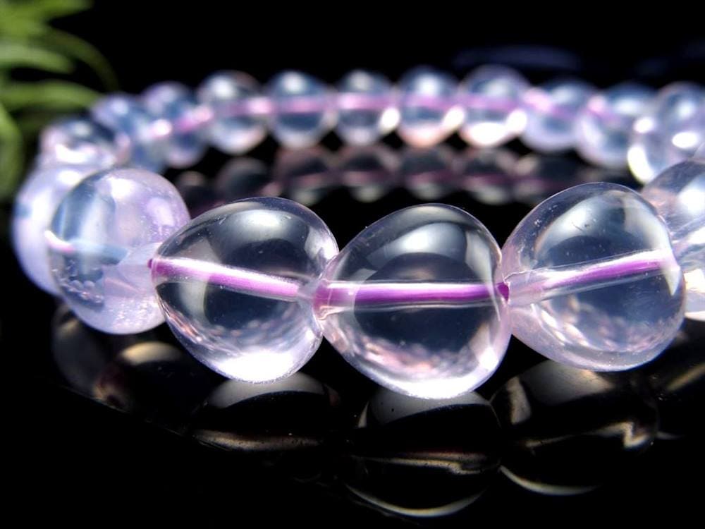 ムーンライトアメジスト スコロライト ハート ブレスレット ラベンダークォーツ