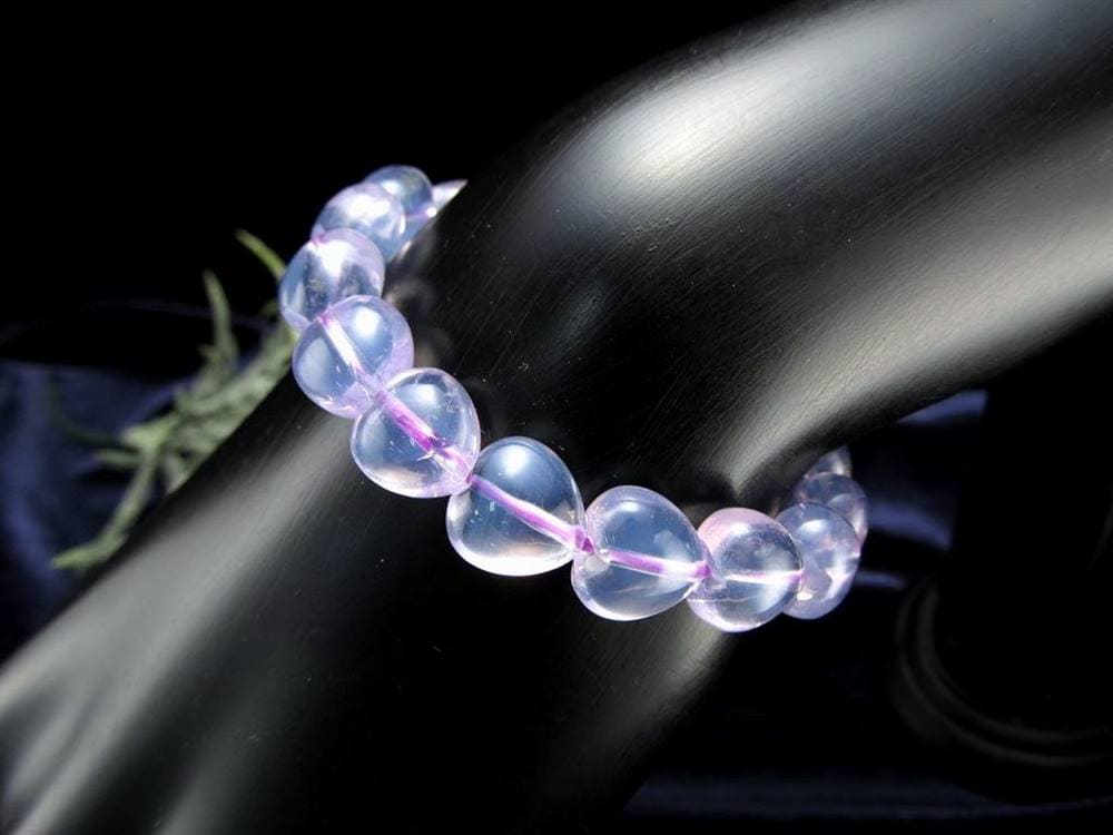 ムーンライトアメジスト スコロライト ハート ブレスレット ラベンダークォーツ