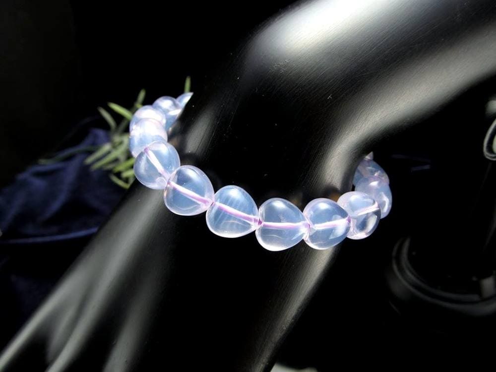 ムーンライトアメジスト スコロライト ハート ブレスレット ラベンダークォーツ