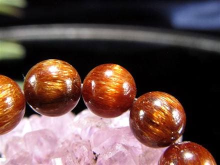 オレンジキャッツアイルチル ブレスレット キャッツアイルチルクォーツ ルチルレイテッドクォーツ ルチルの王様