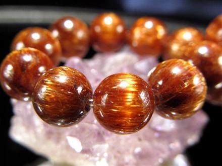 オレンジキャッツアイルチル ブレスレット キャッツアイルチルクォーツ ルチルレイテッドクォーツ ルチルの王様