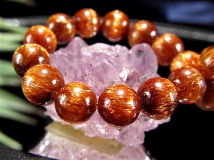オレンジキャッツアイルチル ブレスレット キャッツアイルチルクォーツ ルチルレイテッドクォーツ ルチルの王様