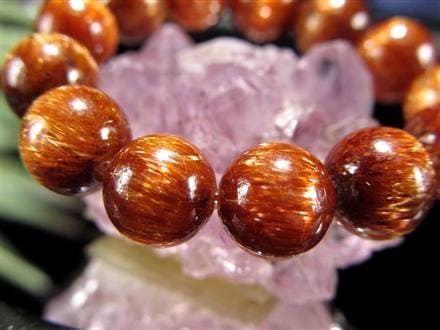 オレンジキャッツアイルチル ブレスレット キャッツアイルチルクォーツ ルチルレイテッドクォーツ ルチルの王様