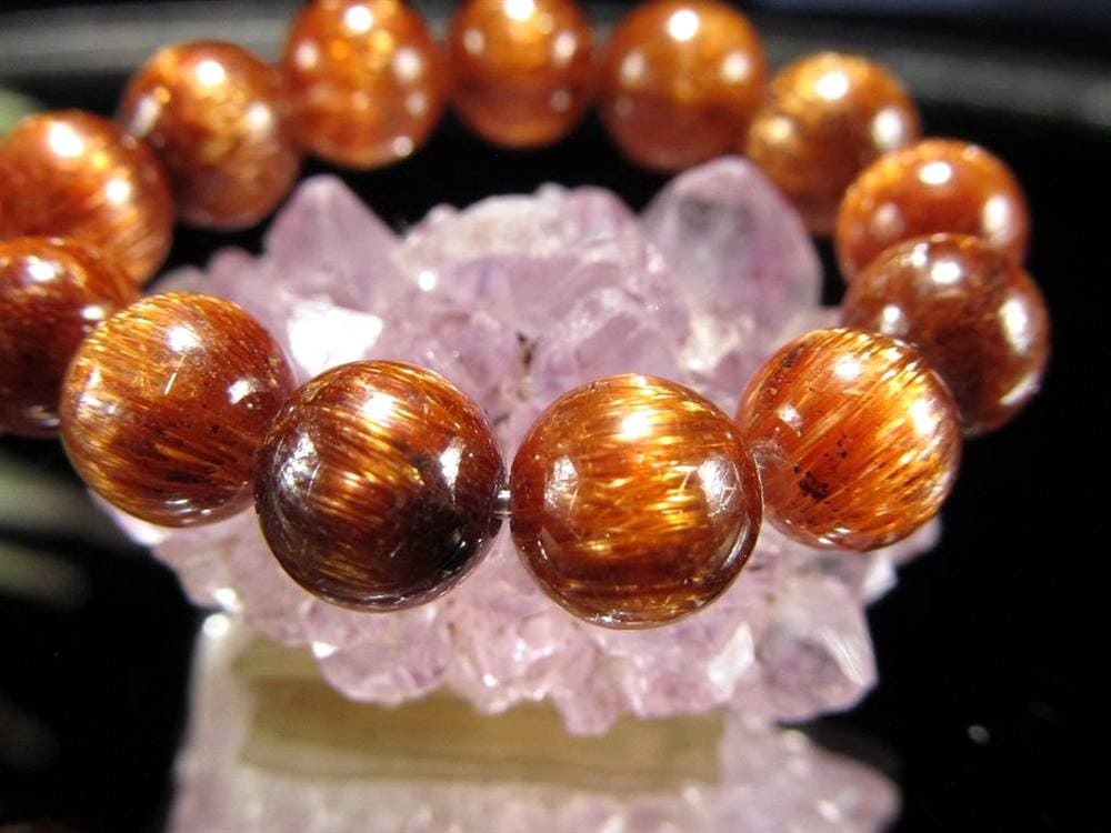 オレンジキャッツアイルチル ブレスレット キャッツアイルチルクォーツ ルチルレイテッドクォーツ ルチルの王様