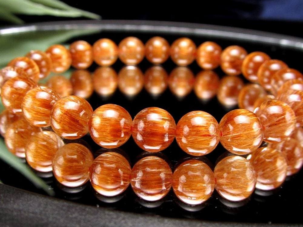 オレンジキャッツアイルチル ブレスレット キャッツアイルチルクォーツ ルチルレイテッドクォーツ ルチルの王様