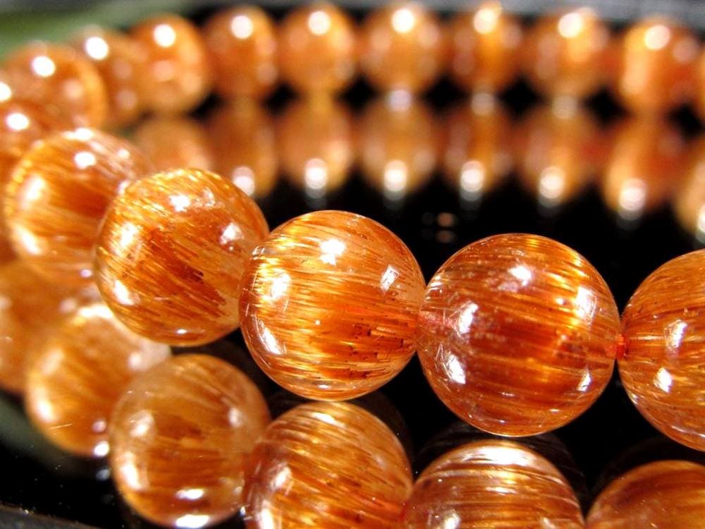 オレンジキャッツアイルチル ブレスレット キャッツアイルチルクォーツ ルチルレイテッドクォーツ ルチルの王様
