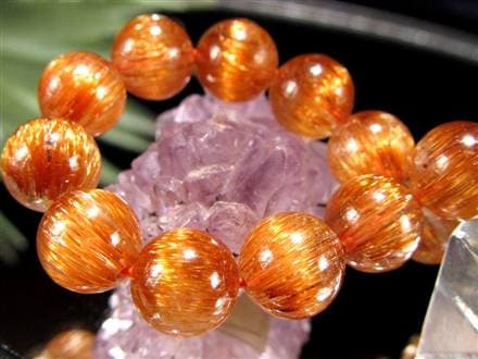 オレンジキャッツアイルチル ブレスレット キャッツアイルチルクォーツ ルチルレイテッドクォーツ ルチルの王様