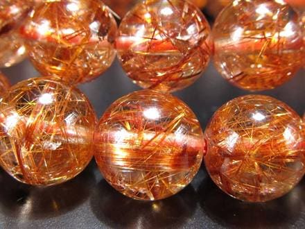 オレンジルチルクォーツ ブレスレット レッドルチルクォーツ ルチルレイデッドクォーツ 金運