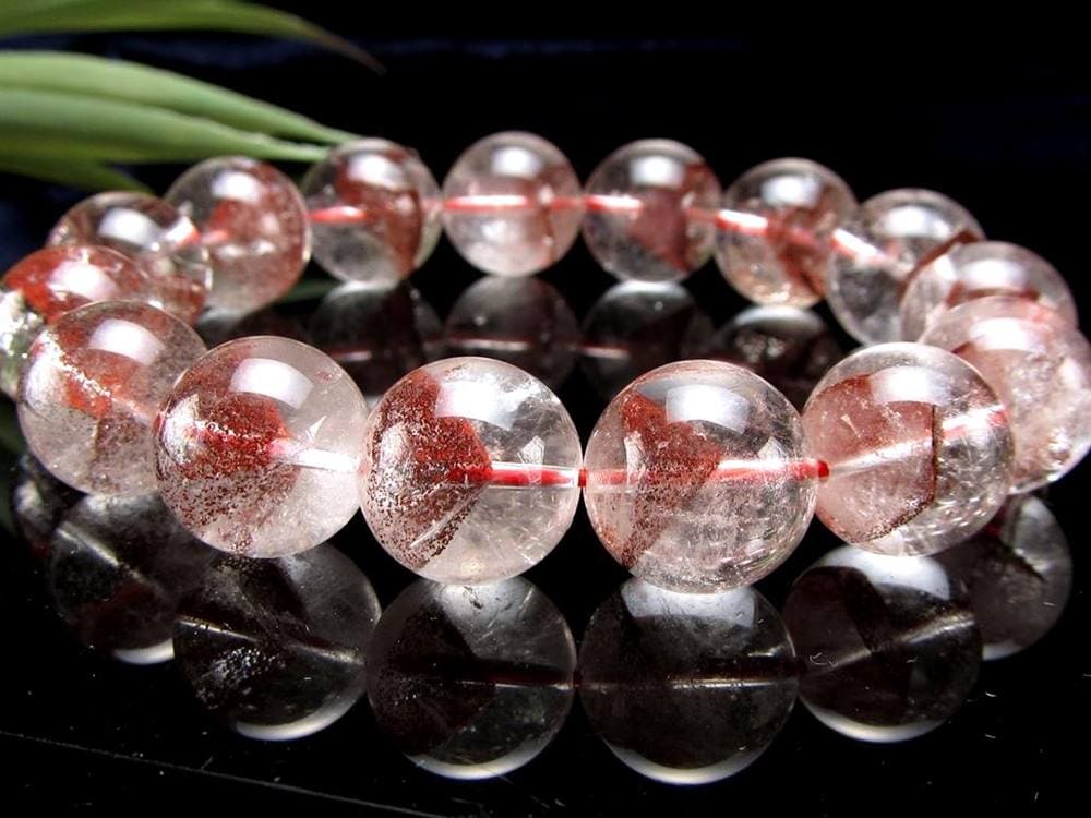 ファントムクォーツ 幻影水晶 ブレスレット レッドファントム 赤富士