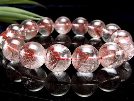 ファントムクォーツ 幻影水晶 ブレスレット レッドファントム 赤富士