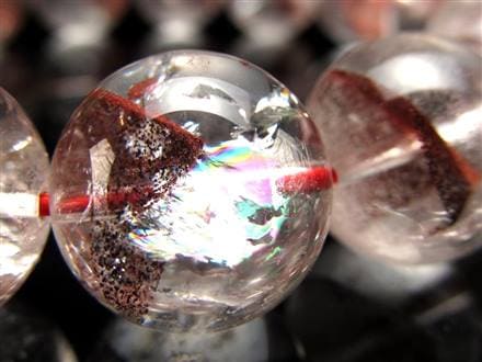 ファントムクォーツ 幻影水晶 ブレスレット レッドファントム 赤富士