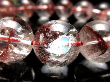 ファントムクォーツ 幻影水晶 ブレスレット レッドファントム 赤富士