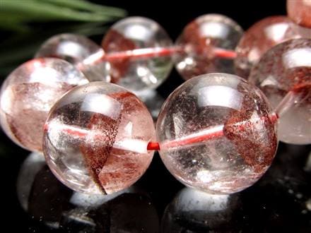 ファントムクォーツ 幻影水晶 ブレスレット レッドファントム 赤富士