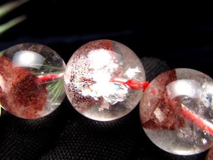 ファントムクォーツ 幻影水晶 ブレスレット レッドファントム 赤富士