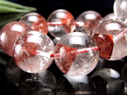 ファントムクォーツ 幻影水晶 ブレスレット レッドファントム 赤富士