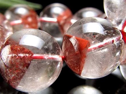 ファントムクォーツ 幻影水晶 ブレスレット レッドファントム 赤富士