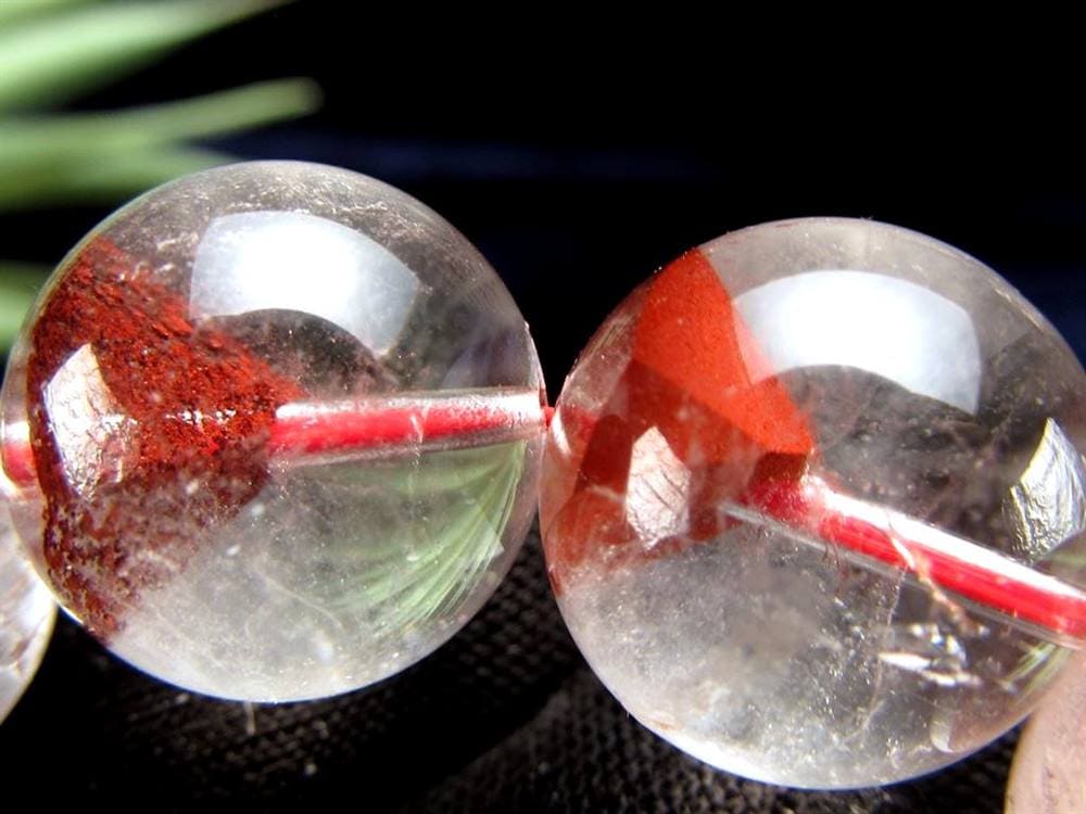 ファントムクォーツ 幻影水晶 ブレスレット レッドファントム 赤富士