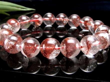 ファントムクォーツ 幻影水晶 ブレスレット レッドファントム 赤富士