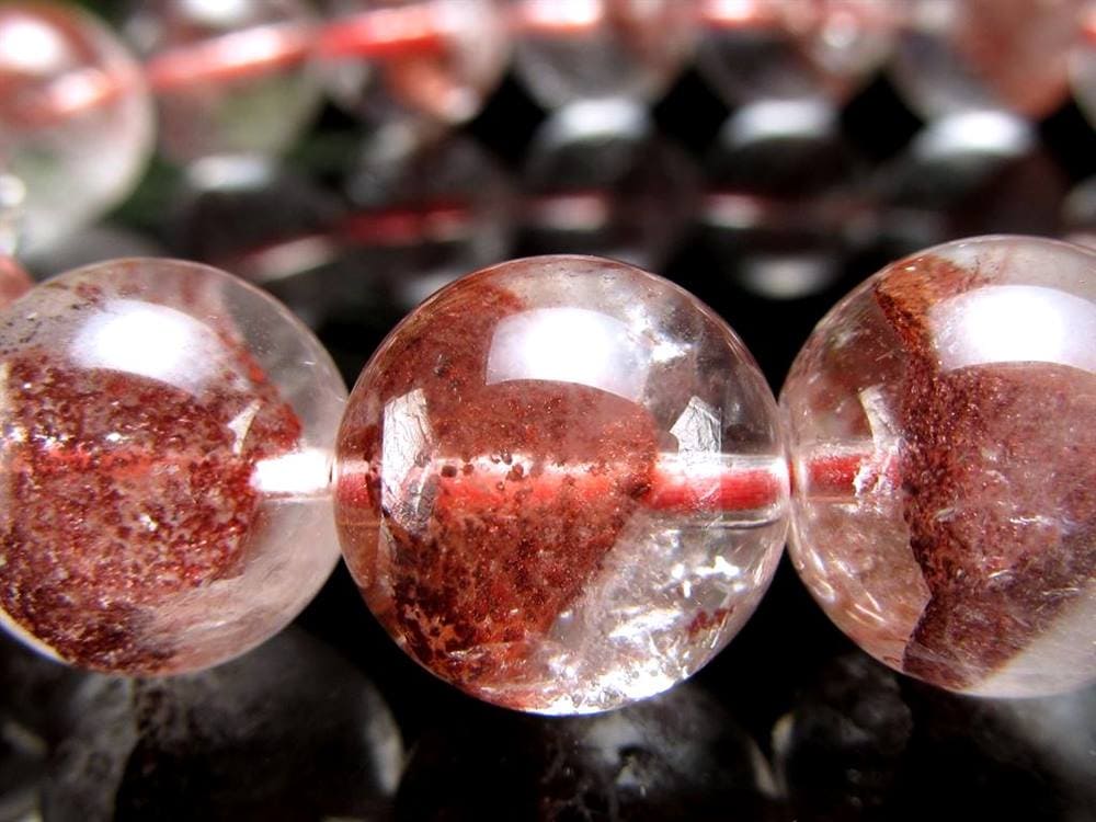 ファントムクォーツ 幻影水晶 ブレスレット レッドファントム 赤富士