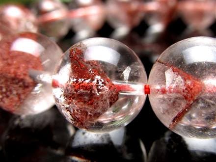 ファントムクォーツ 幻影水晶 ブレスレット レッドファントム 赤富士