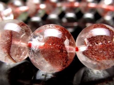 ファントムクォーツ 幻影水晶 ブレスレット レッドファントム 赤富士