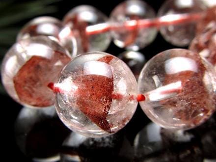 ファントムクォーツ 幻影水晶 ブレスレット レッドファントム 赤富士