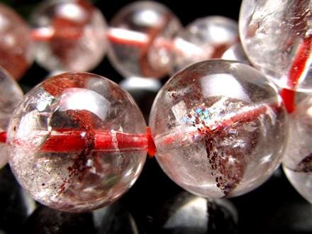 ファントムクォーツ 幻影水晶 ブレスレット レッドファントム 赤富士