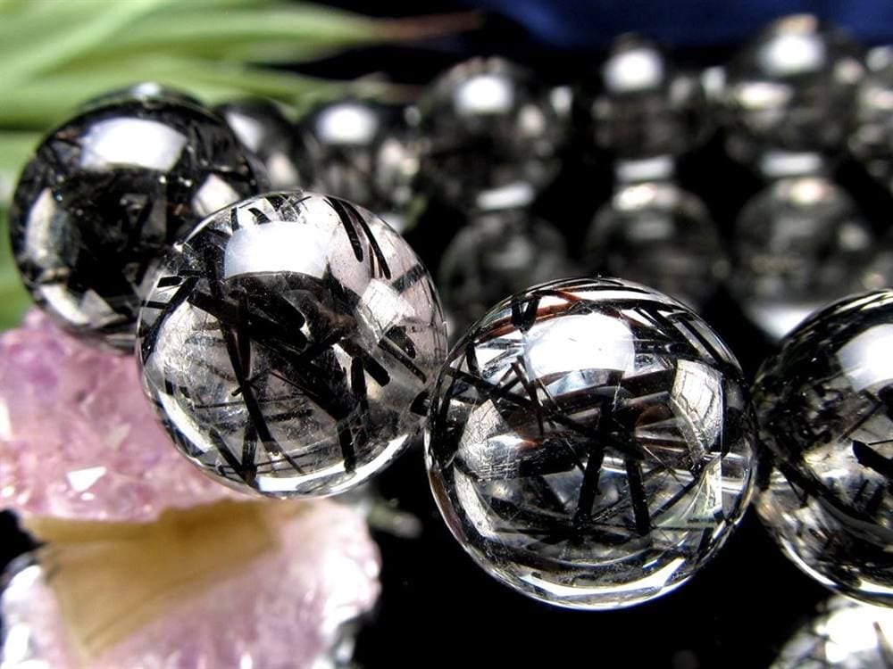 ルチルクォーツ ブラックルチル ブレスレット 天然石 パワーストーン