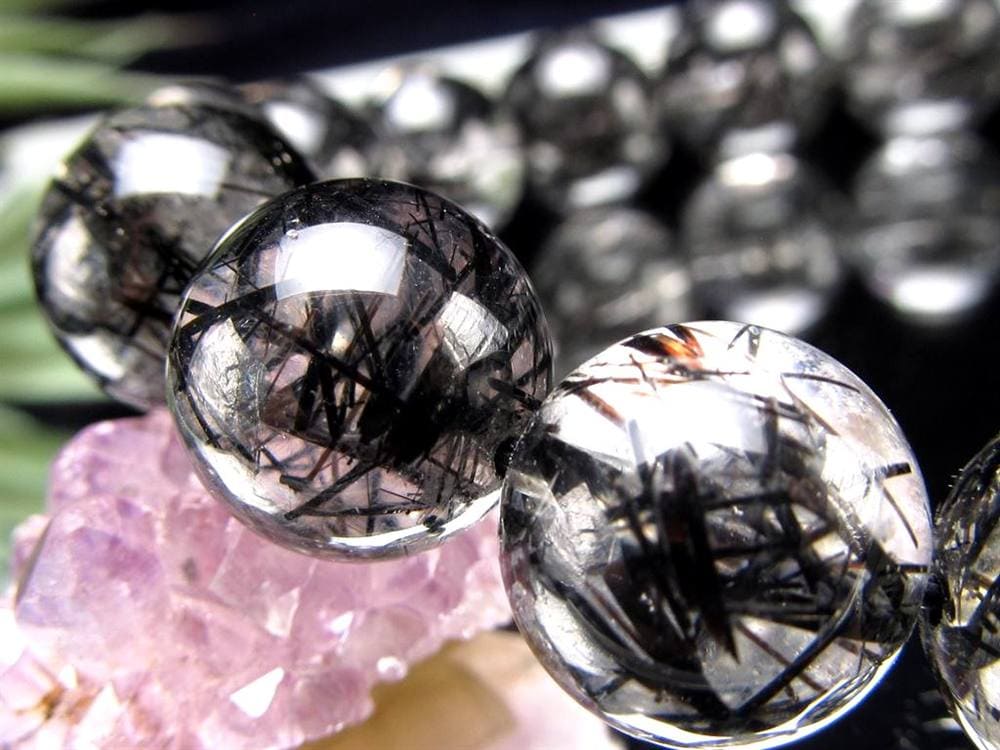 ルチルクォーツ ブラックルチル ブレスレット 天然石 パワーストーン