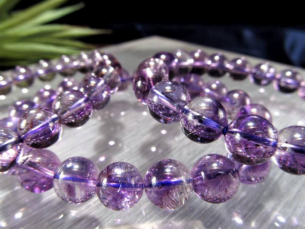 アメジストエレスチャル ブレスレット エレスチャル 紫水晶 スーパーセブン