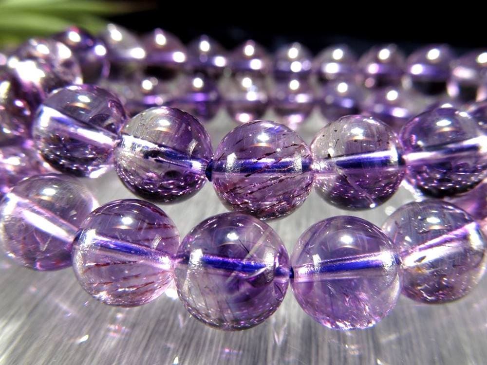 アメジストエレスチャル ブレスレット エレスチャル 紫水晶 スーパーセブン