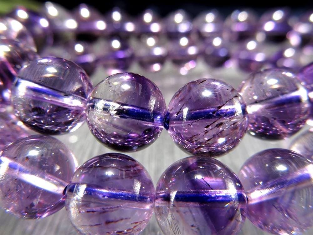 アメジストエレスチャル ブレスレット エレスチャル 紫水晶 スーパーセブン