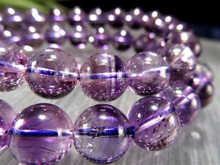 アメジストエレスチャル ブレスレット エレスチャル 紫水晶 スーパーセブン