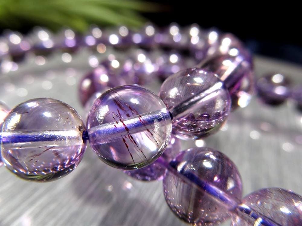 アメジストエレスチャル ブレスレット エレスチャル 紫水晶 スーパーセブン