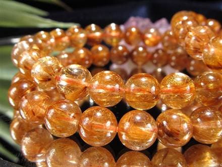 アンティークゴールドルチルクォーツ タイガールチルクォーツ ブレスレット ブラジル産